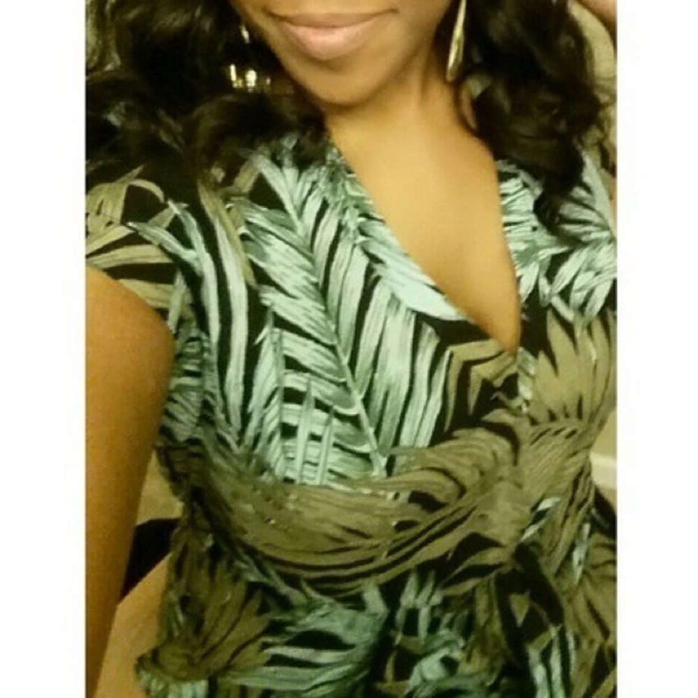 Tropical Print Maxi Dress